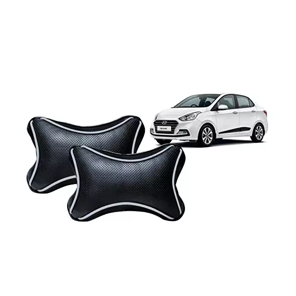 Auto Pearl Black Dots CV Car Neck Rest Pillow Compatible for Xcent 2016-picture-12