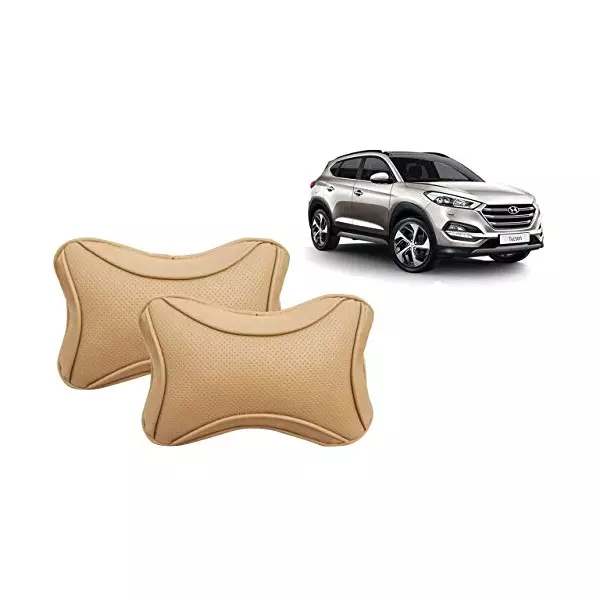 Auto Pearl Beige Dots CV Car Neck Rest Pillow Compatible for Tucson-picture-32