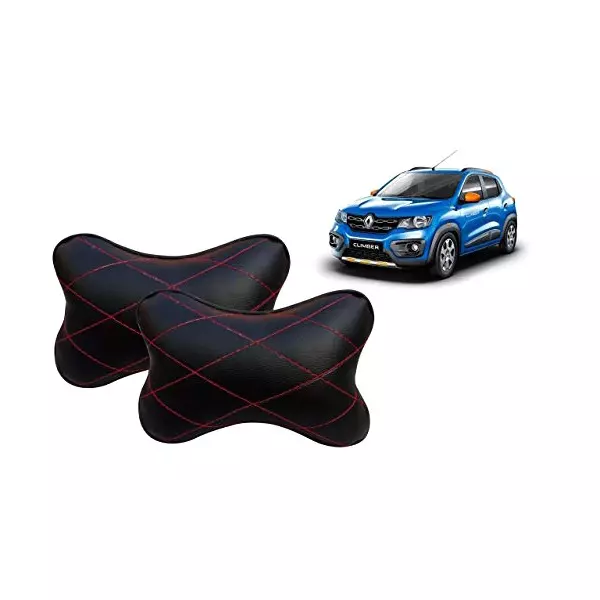 Auto Pearl Black Red CV Car Neck Rest Pillow Compatible for Renault KWID Climber-picture-37