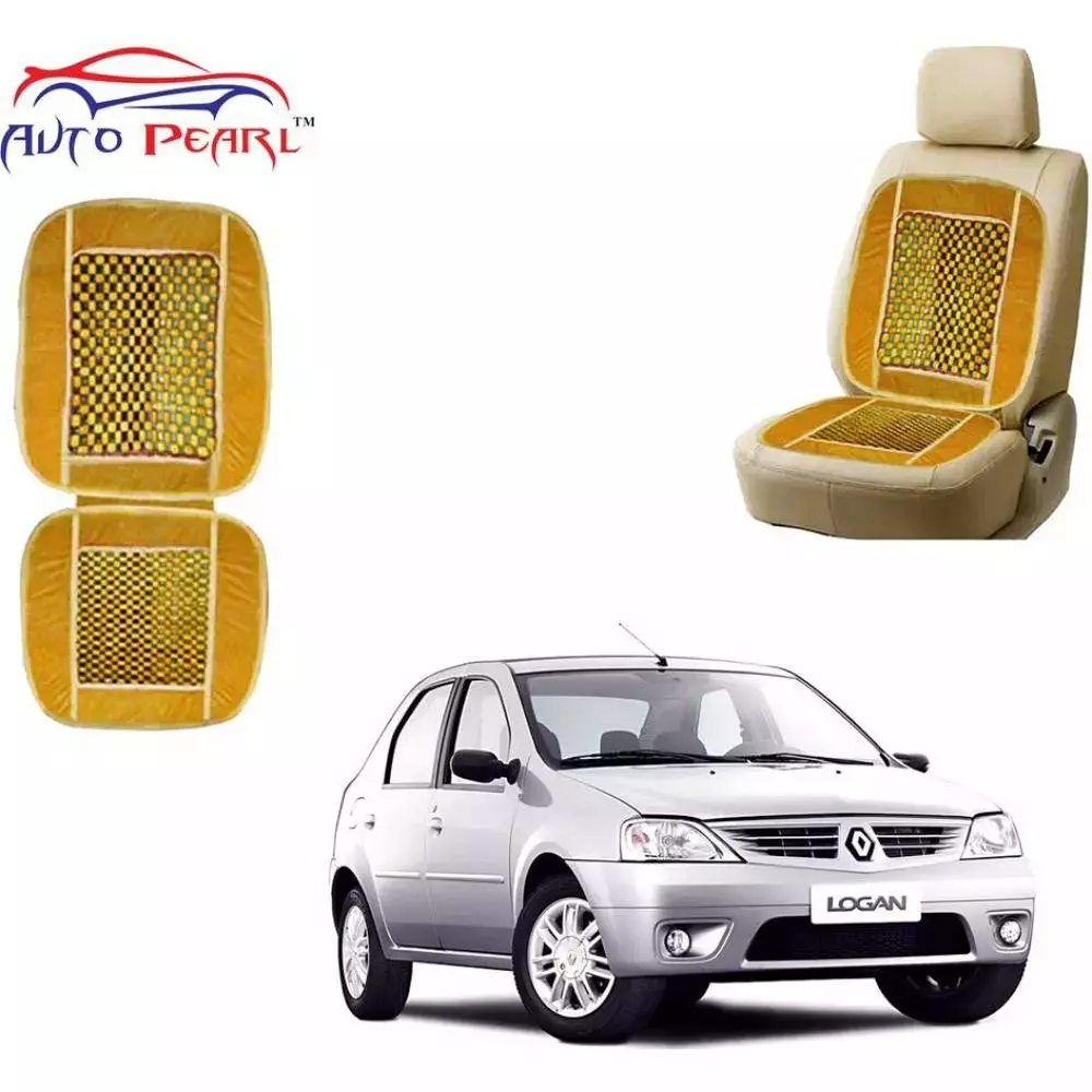 Auto Pearl Polyester, Cotton Vehicle Seating Pad For Mahindra Logan Beige