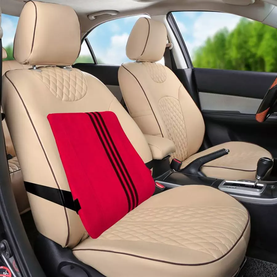 Auto Pearl Beige & Brown Wooden Bead Car Seating Pad for Mahindra Scorpio
