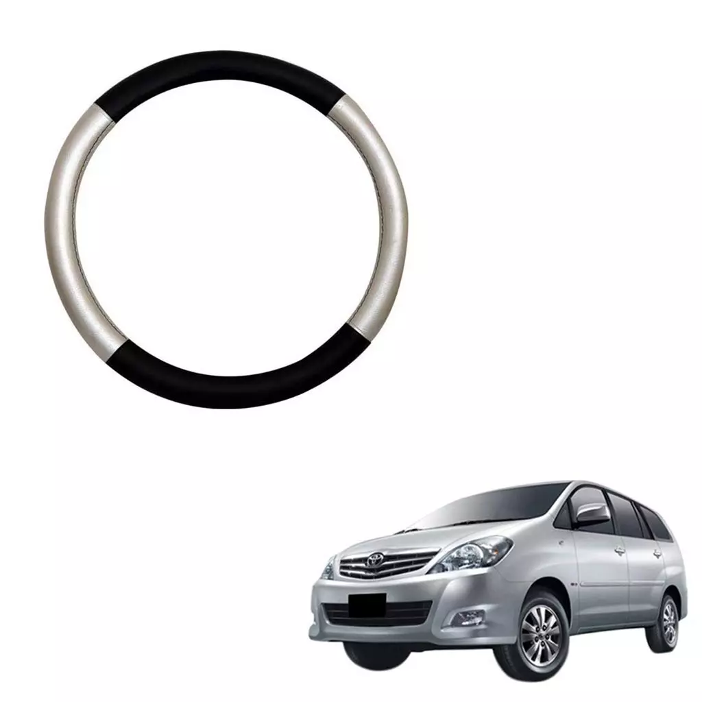 Buy Auto Oprema 105603 Black and Silver Premium Leather Stichable