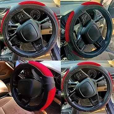 Auto Pearl Ring Type Car Steering Wheel Cover Compatible with Kicks 2019
