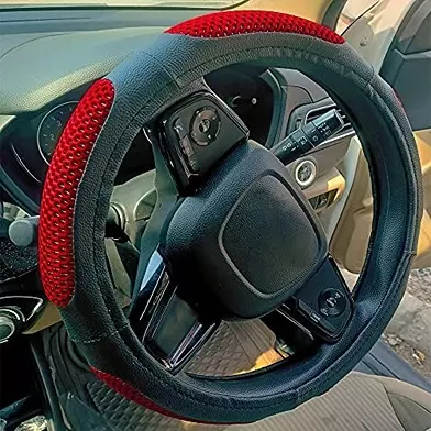 Auto Pearl Ring Type Car Steering Wheel Cover Compatible with Kicks 2019