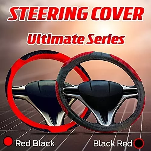 Auto Pearl Ring Type Car Steering Wheel Cover Compatible with Kicks 2019