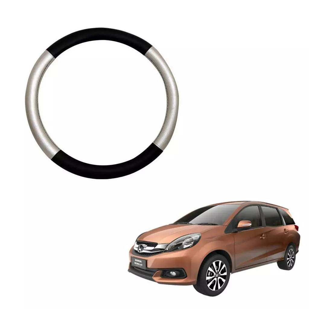 Buy Auto Oprema 105503 Black and Silver Premium Leather stretchable