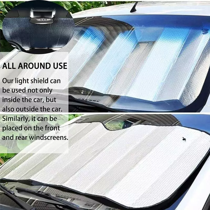 Auto Pearl F227 Dashboard Sun Shade Cover with Suction Cup for Chevrolet Spark (Silver)
