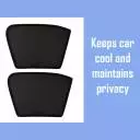 Auto Pearl Side Window Sun Shade Cover for MG Hector (Black)