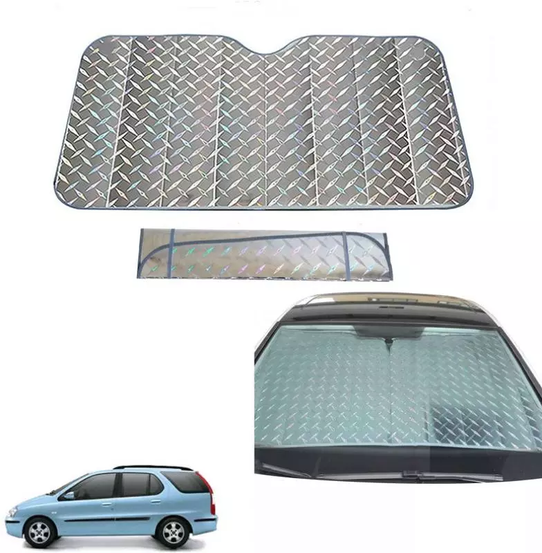 Auto Pearl F136 Dashboard Sun Shade Cover with Suction Cup for Tata Indigo Marina (Grey)