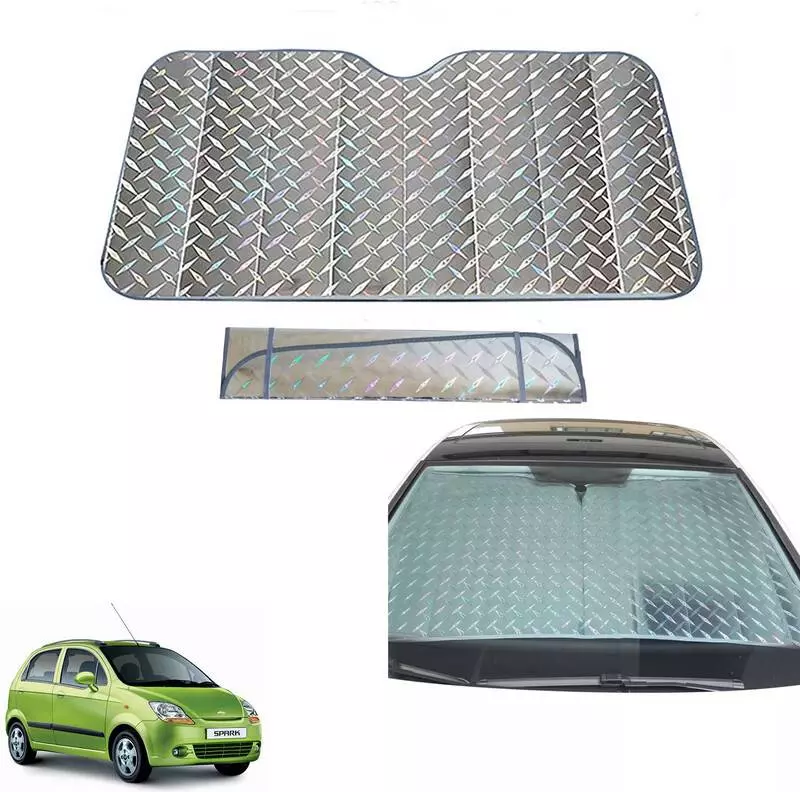 Auto Pearl F227 Dashboard Sun Shade Cover with Suction Cup for Chevrolet Spark (Grey)