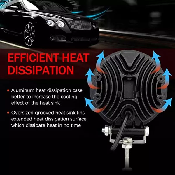 AllExtreme EXR9F001 Round Universal LED Fog Light for Cars