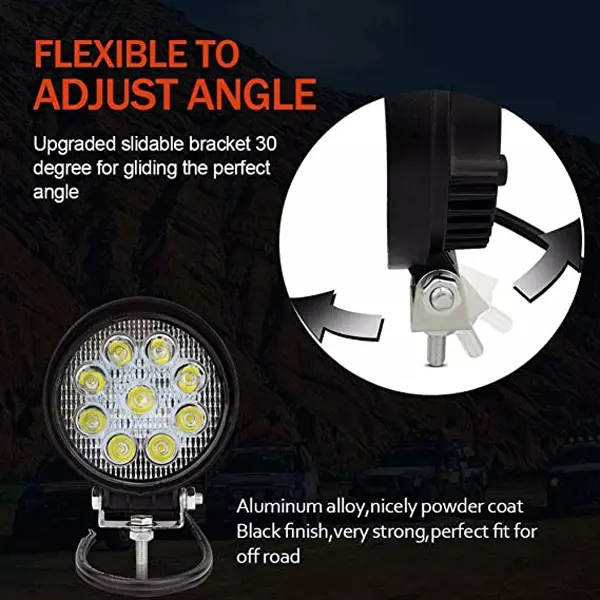 AllExtreme EXR9F001 Round Universal LED Fog Light for Cars