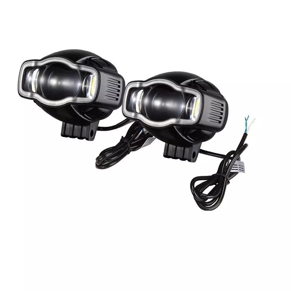 AllExtreme EXLFL41 Fog Light - White (Set of 2 )