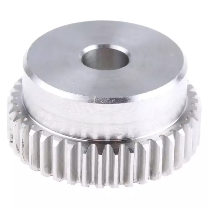 RS PRO Stainless Steel 40 Teeth Spur Gear, 1 Module, 10 mm Bore Dia, 40 mm Pitch Dia, 35 mm Hub Dia 5216777