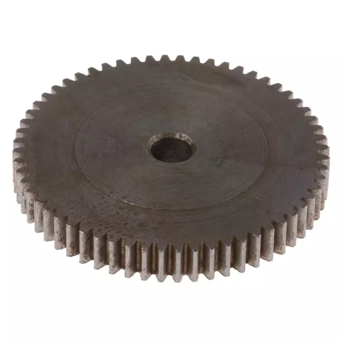 RS PRO Steel 60 Teeth Spur Gear, 0.5 Module, 4 mm Bore Dia, 30 mm Pitch Dia, 10 mm Hub Dia 8787847