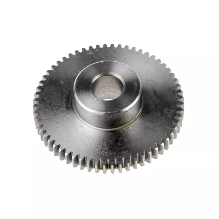 Buy RS PRO Steel 60 Teeth Spur Gear, 0.8 Module, 10 mm Bore Dia, 48 mm Pitch Dia, 22 mm Hub Dia, Model No 8787890 from Industrybuying.com