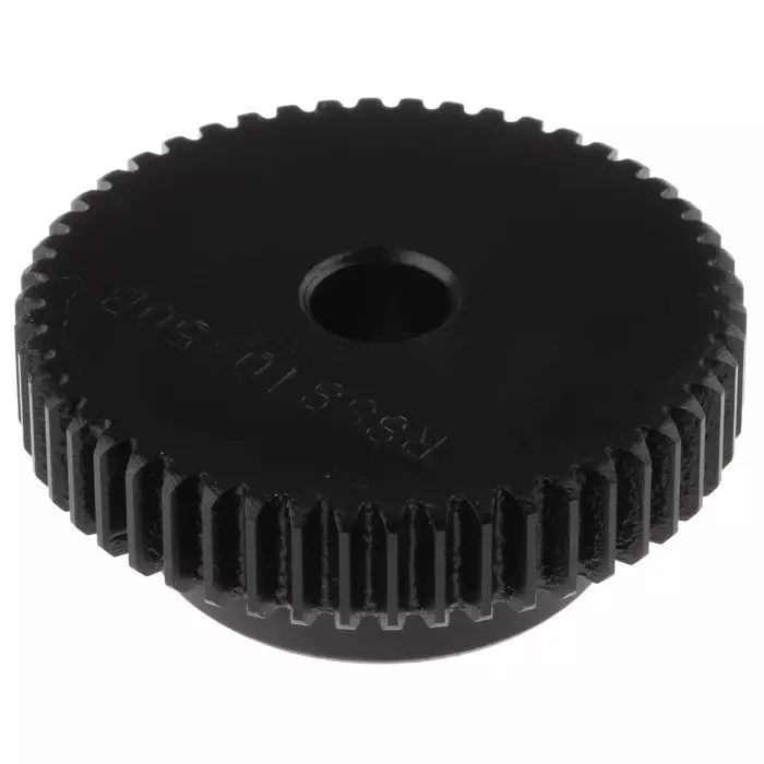 rs-pro-steel-50-teeth-spur-gear-1-module-10-mm-bore-dia-50-mm-pitch-dia-35-mm-hub-dia-model-no-5216351