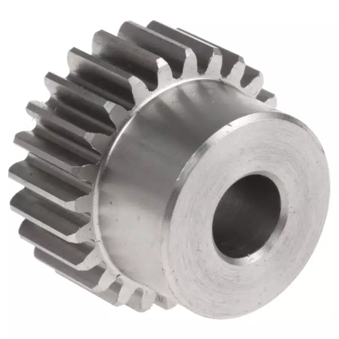 RS PRO Stainless Steel 24 Teeth Spur Gear, 1 Module, 8 mm Bore Dia, 24 mm Pitch Dia, 20 mm Hub Dia 5216749