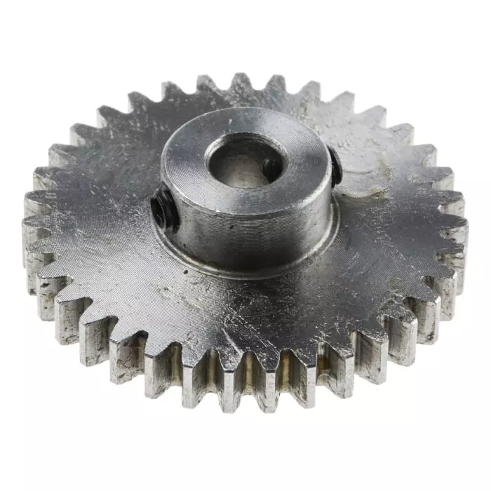 RS PRO Steel 35 Teeth Spur Gear, 1 Module, 6 mm Bore Dia, 35 mm Pitch Dia, 14 mm Hub Dia 8787910