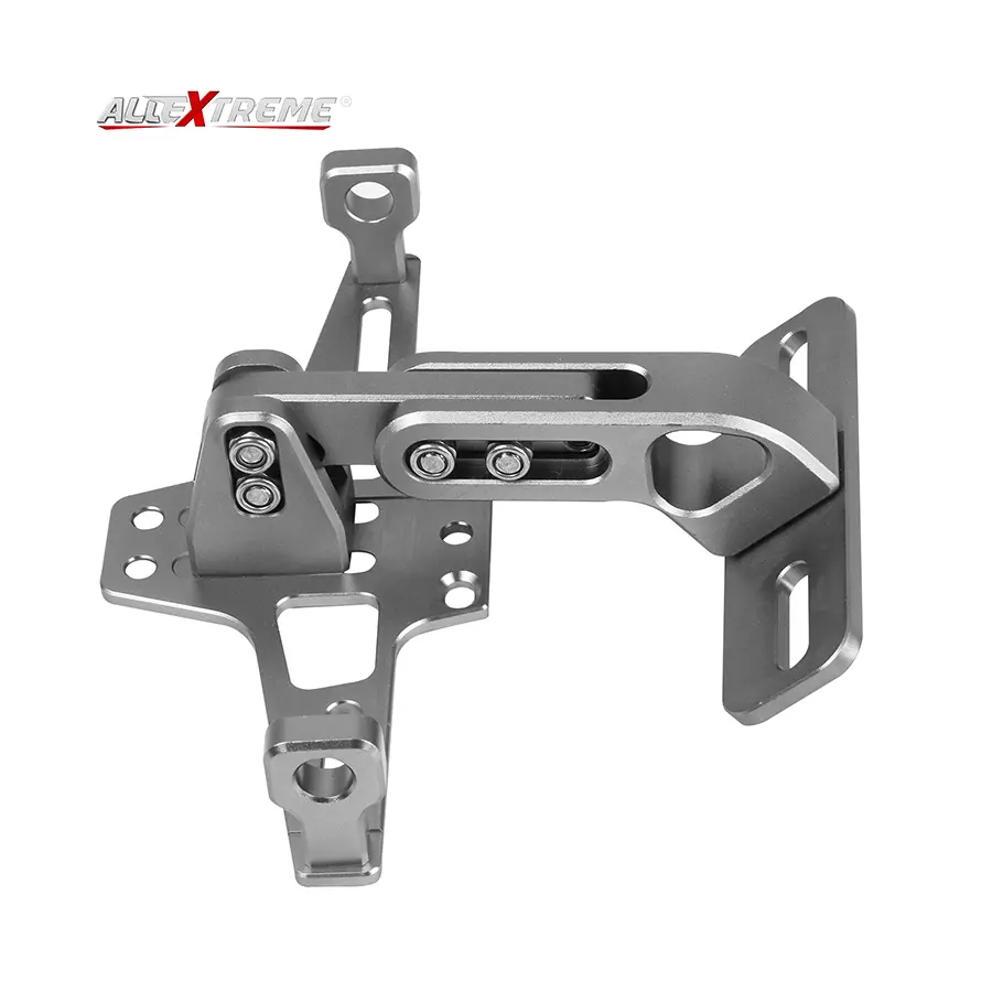 AllExtreme EXANPS1 Silver License Plate Mount Bracket for All Bikes