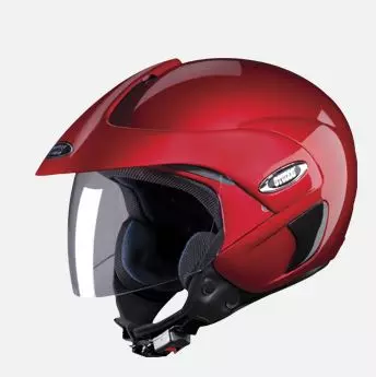 Studds Cherry Red Xtra Large (600 mm) Open Face Helmet, Marshall