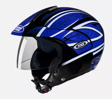 Studds N1 Black Medium (570 mm) Open Face Helmet, Marshall D3 Decor