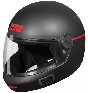 Studds Matt Black Xtra Large (600 mm) Full Face Helmet, Premium Vent