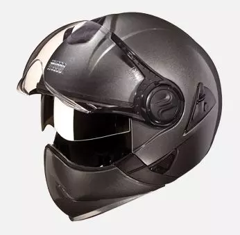 Studds Gun Grey Large (580 mm) Flip Off-Full Face Helmet, Downtown