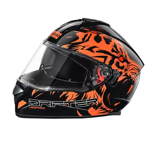 Studds N10 Black Large (580 mm) Full Face Helmet, Drifter D2 Decor