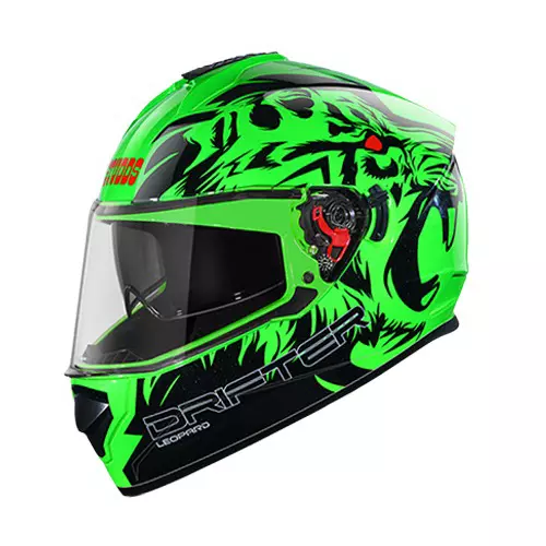 Studds N9 Green Xtra Large (600 mm) Full Face Helmet, Drifter D2 Decor