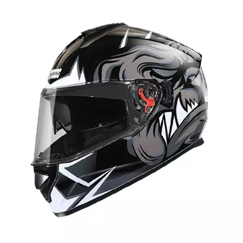 Studds N4 Black Large (580 mm) Full Face Helmet, Drifter D1 Decor