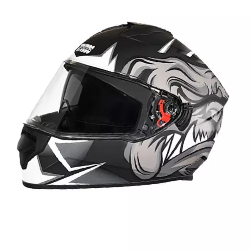 Studds N4 Matt Black Xtra Large (600 mm) Full Face Helmet, Drifter D1 Decor