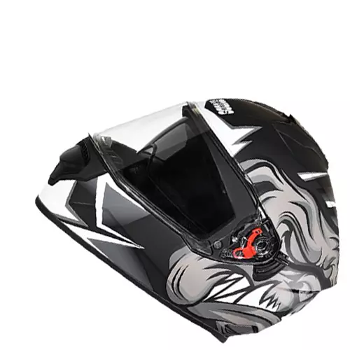 Studds N4 Matt Black Xtra Large (600 mm) Full Face Helmet, Drifter D1 Decor