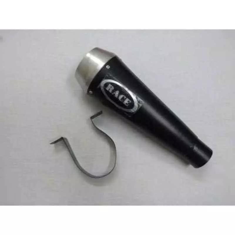 RA Accessories Black Race Slipon Silencer Exhaust for Yamaha FZ 16