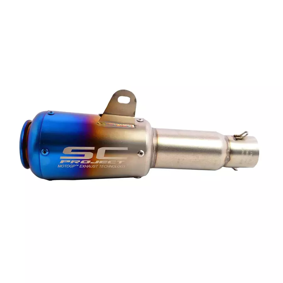 RA Accessories Black SC Project Long Silencer Exhaust for Suzuki GSX R1300 Hayabusa-Blue
