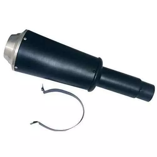 RA Accessories Black Silver Outlet Long Black Silencer Exhaust for Bajaj Pulsar DTSi
