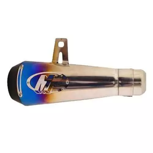 RA Accessories M4 Multi Color Stainless Steel Bike Exhaust Compatible for Yamaha FZ Ver 2.0 FI