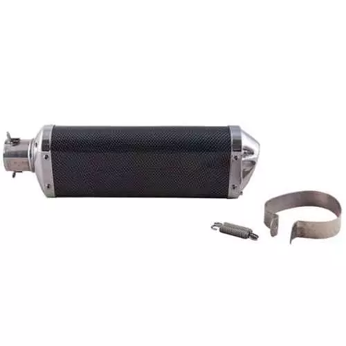 RA Accessories Black Triple Carbon Racing Silencer Exhaust for Moto Guzzi Stelvio 1200 NTX