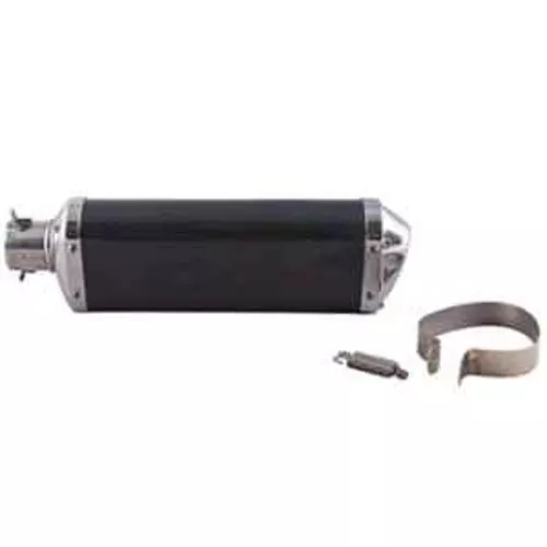 RA Accessories Black Triple Carbon Racing Silencer Exhaust for Moto Guzzi Stelvio 1200 NTX