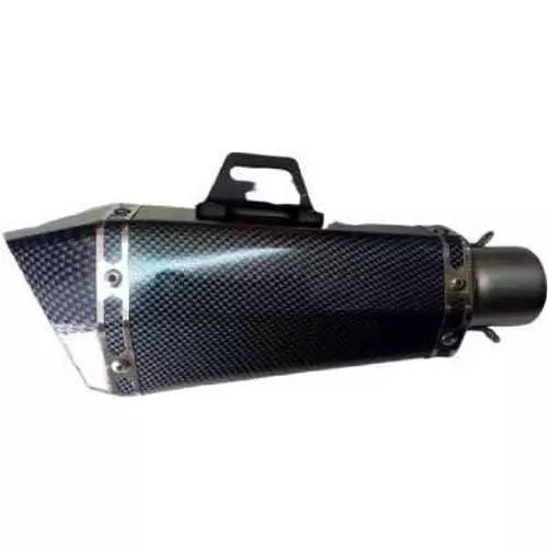 RA Accessories Black Wide Mouth Printed Silencer Exhaust for Harley Davidson Fat Bob