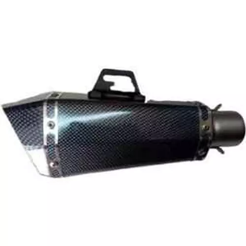 RA Accessories Black Wide Mouth Printed Silencer Exhaust for Harley Davidson Fat Bob