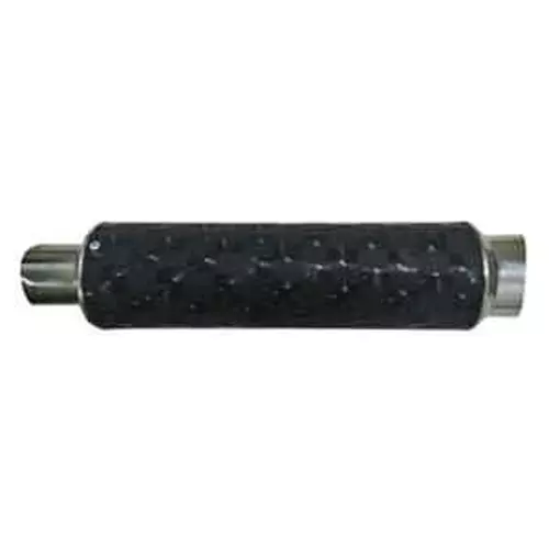 RA Accessories Black Textured and Silver Cap Silencer Exhaust for Suzuki Max 100 R