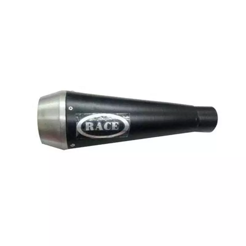RA Accessories Race Mild Steel Black Bike Exhaust for Hero Karizma ZMR