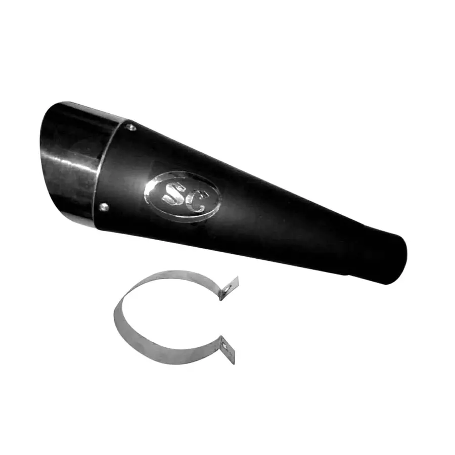 RA Accessories Black SC Silencer Exhaust for Suzuki V-Strom