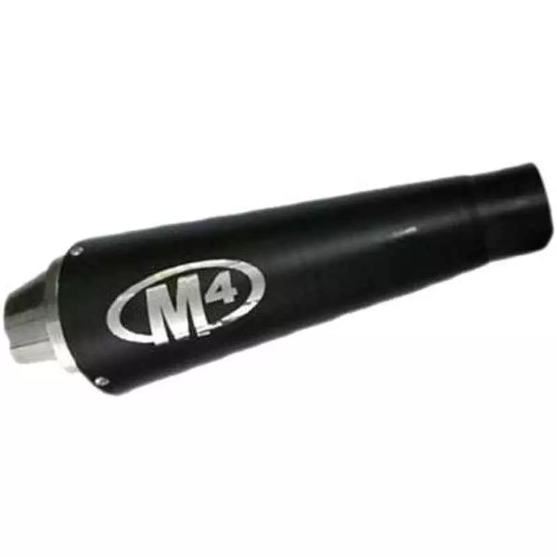 RA Accessories M4 Black Mild Steel Bike Exhaust for Yamaha RX135