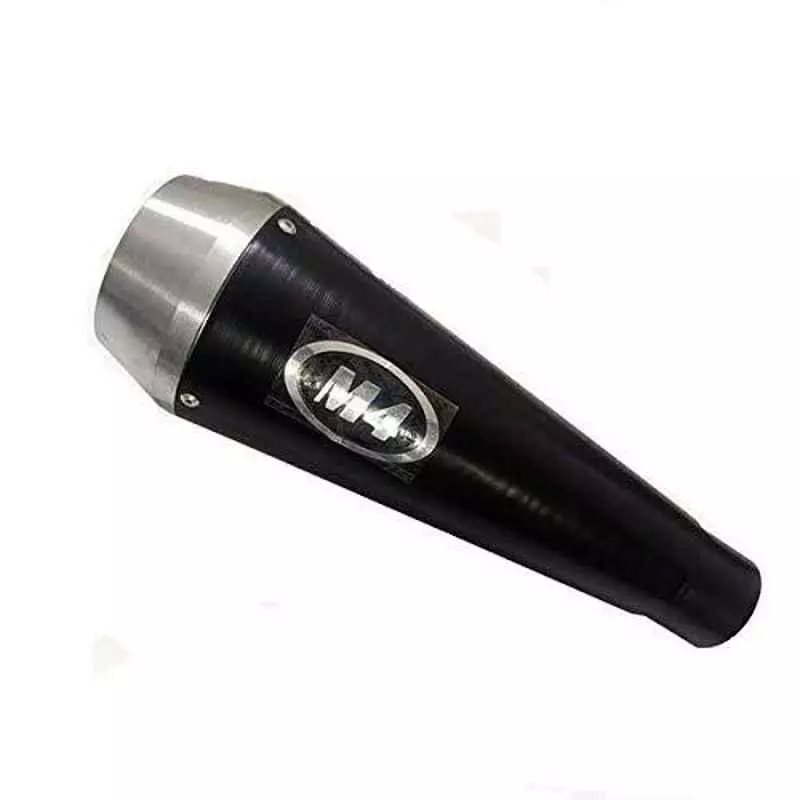 RA Accessories Black M4 Silencer Exhaust for Triumph Speed Triple