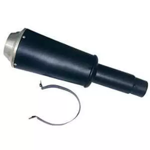RA Accessories Black Silver Outlet Long Black Silencer Exhaust Compatible for Suzuki Zeus 125 X