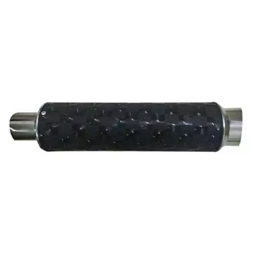 RA Accessories Black Textured and Silver Cap Silencer Exhaust for Kawasaki Ninja H2