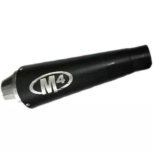 RA Accessories M4 Black Mild Steel Bike Exhaust for Hero CBZ