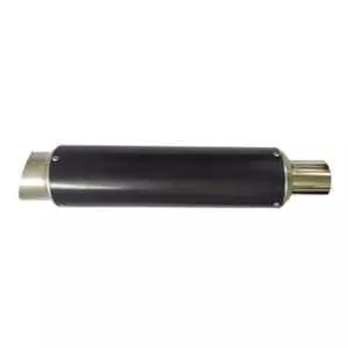 RA Accessories Black Silver Cap Slip On Silencer Exhaust for Ducati Multistrada 1200 Touring